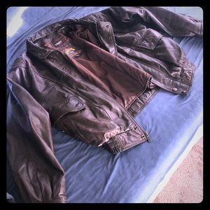 Men’s Bomber Brown Leather Jacket